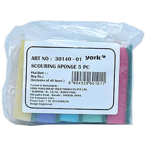 YORK Non Scratch Scrub Sponge, 5 pcs