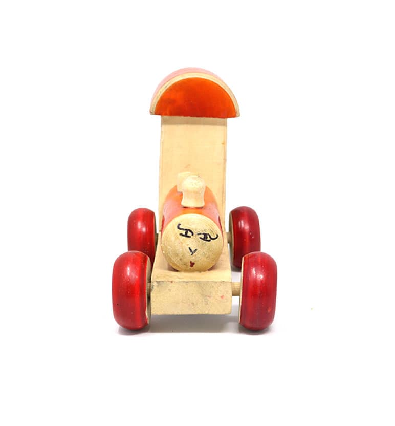 Lacquerware Handcrafted Wooden Engine Toy view 2