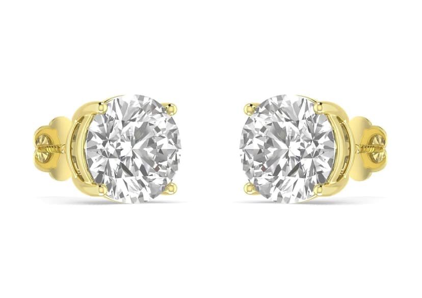 Round Solitaire Studs view 2