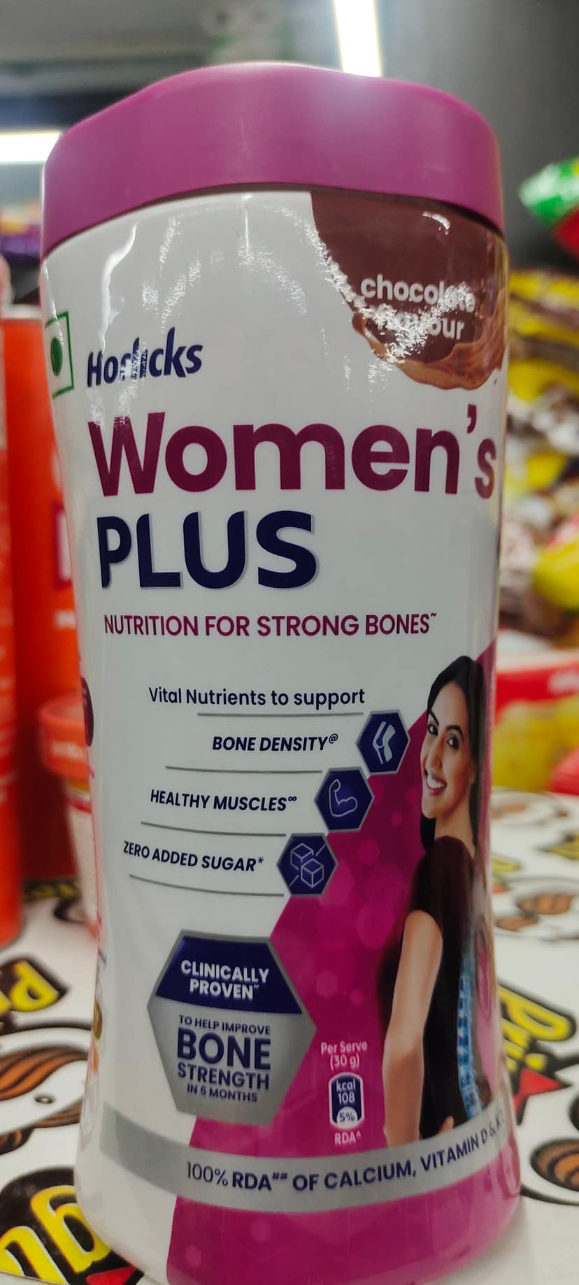Horlicks women's Plus chocolate flavour jar