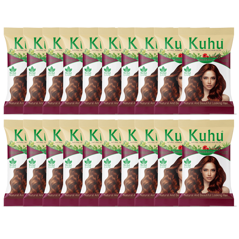 KUHU Herbal No Ammonia Hair Color Natural Brown