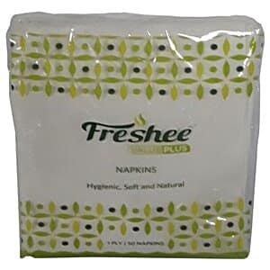 Freshee Napkins - Value Plus, Hygienic Soft & Natural, 1 Ply, 50 pulls