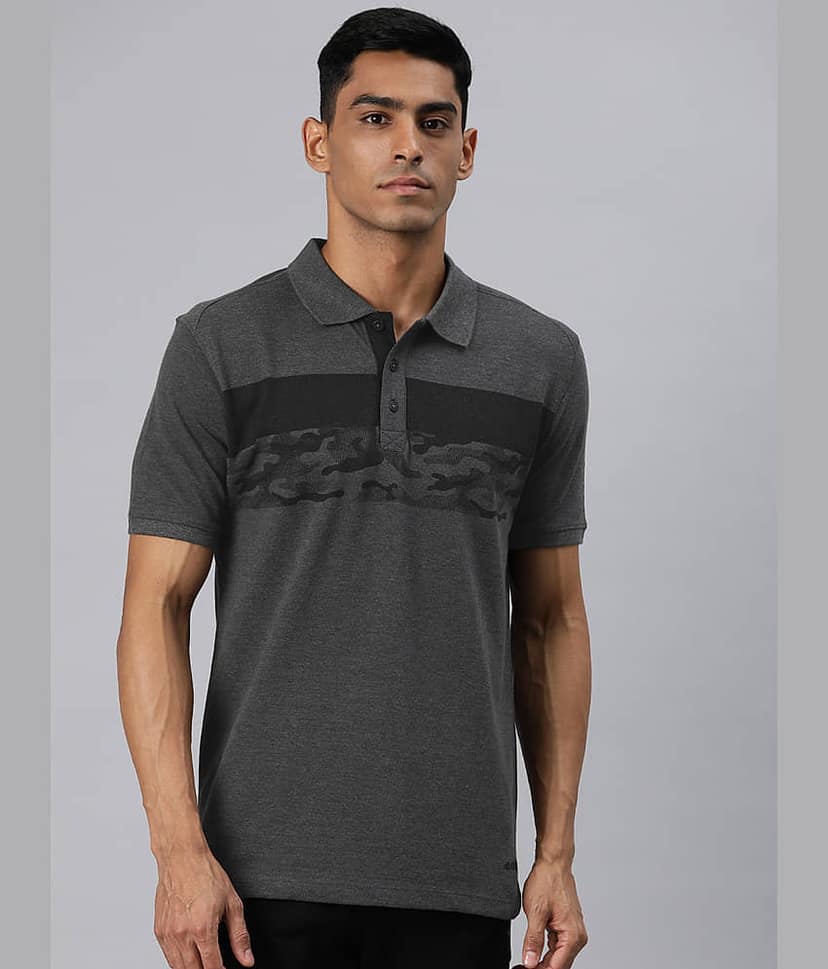 Alcis Grey Melange Cotton Regular Fit Men's Sports T-Shirt ( Pack of 1 )