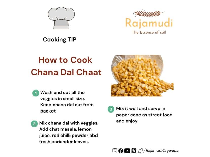 Rajamudi Organics Organic Channa Dal - 2 Kilogram view 3