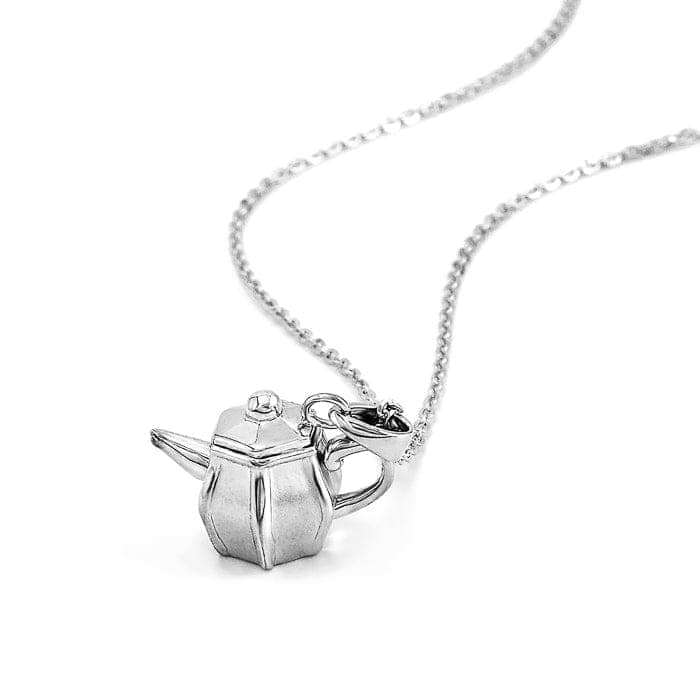 Silver Tiny Tea-Pot Pendant with Chain view 4