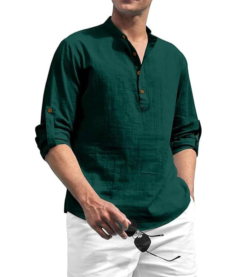 Vida Loca White Cotton Blend Men's Shirt Style Kurta ( Pack of 1 )