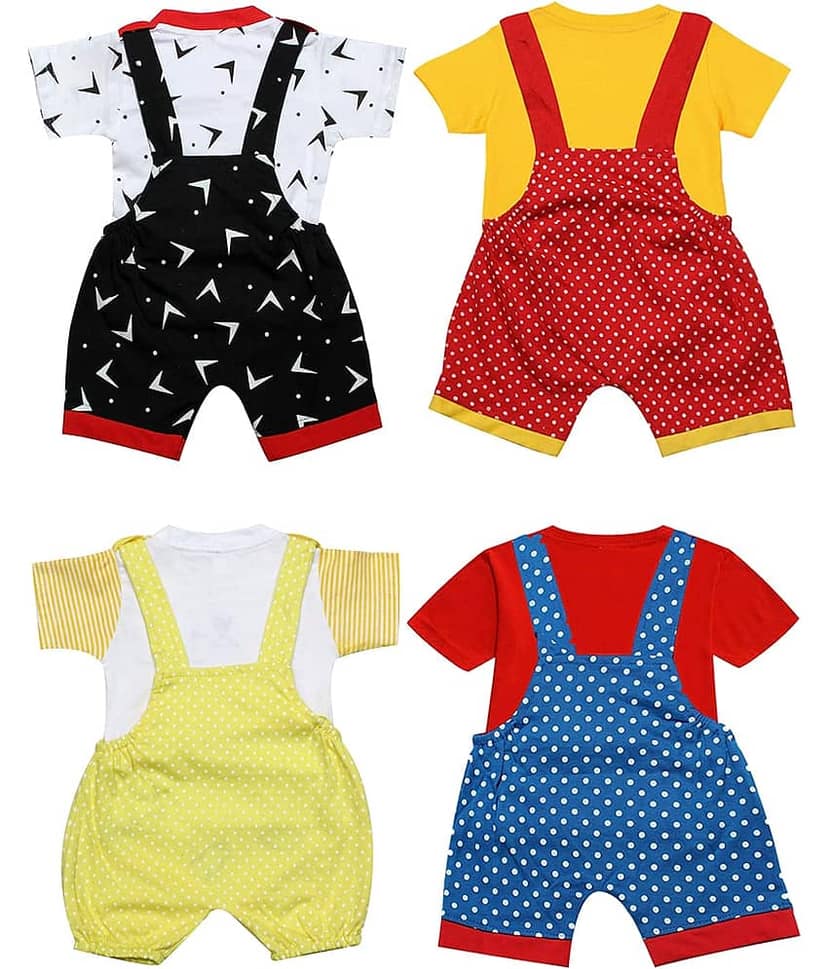 Babeezworld Pack of 4 Baby Boys 100% Cotton ( Multi Color ) view 2