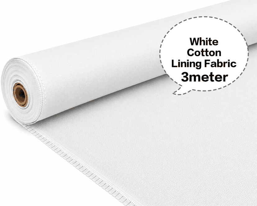 White Cotton Lining Fabric (Bada Panna), White Cotton Lining Fibre (Bada Panna), White Lining Cloth (Bada Panna), Soft White Cotton Lining (Bada Panna), White Garment Lining Fabric (Bada Panna) view 2