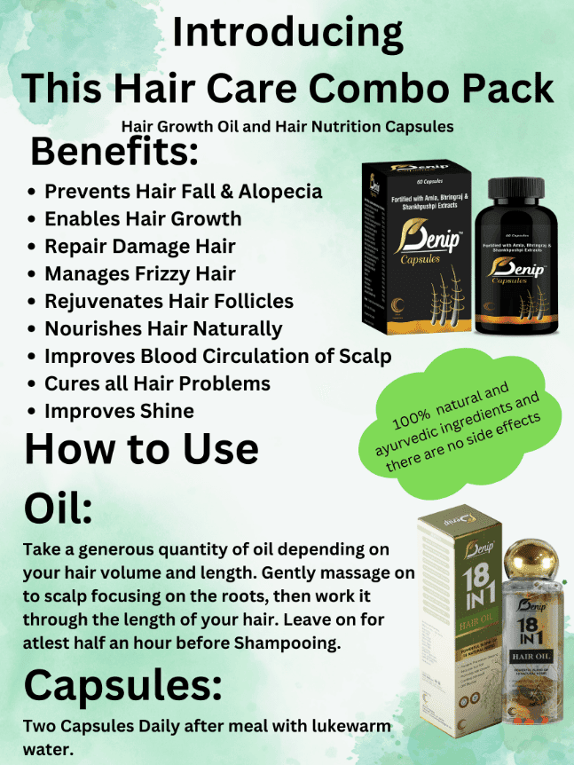 Denip Hair Growth Combo Pack to Prevents Hair Fall and Hair Growth and Regrowth view 2