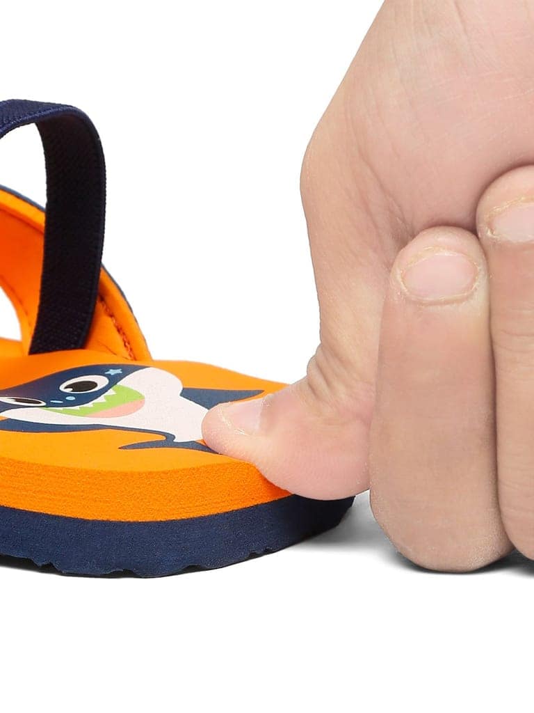 Premium Shark Flip-flops With Adjustable BackSupport - Orange (Unisex) view 8