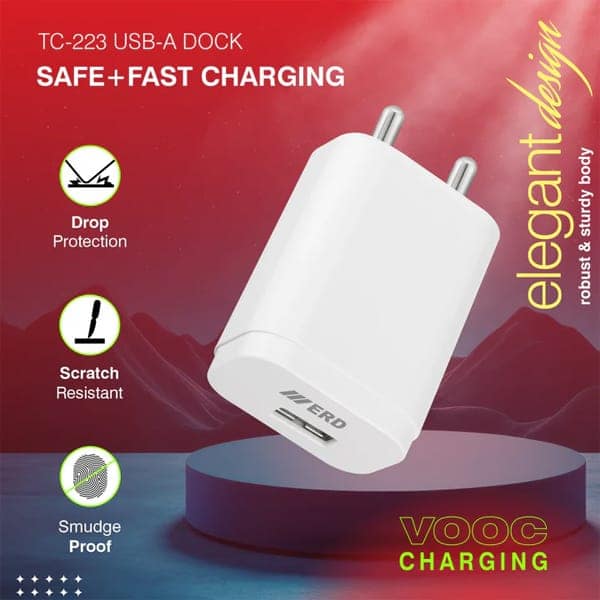 ERD TC-223 USB-A VOOC Charger view 6