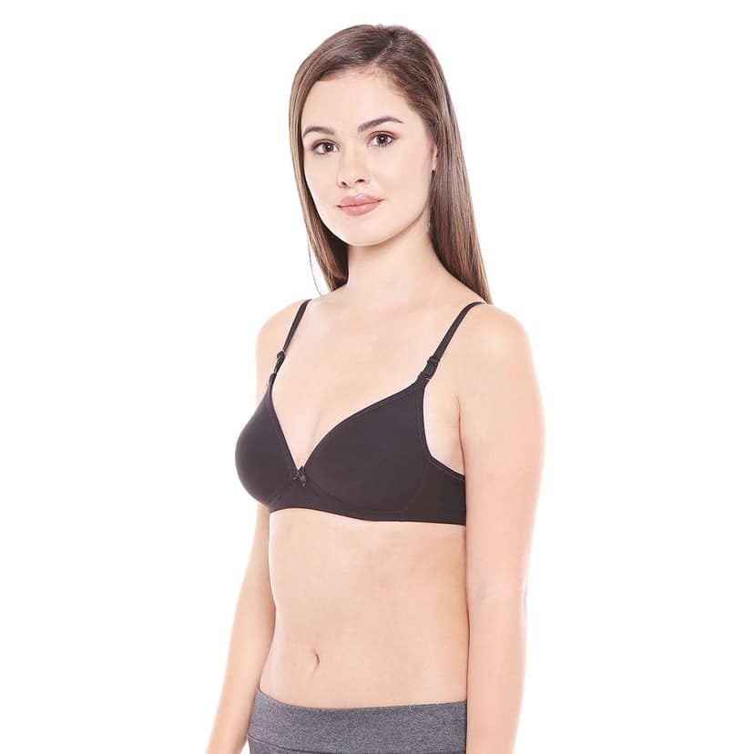 Bodycare Polycotton Padded Non wired Tshirt Bra-Pack of 3 view 3