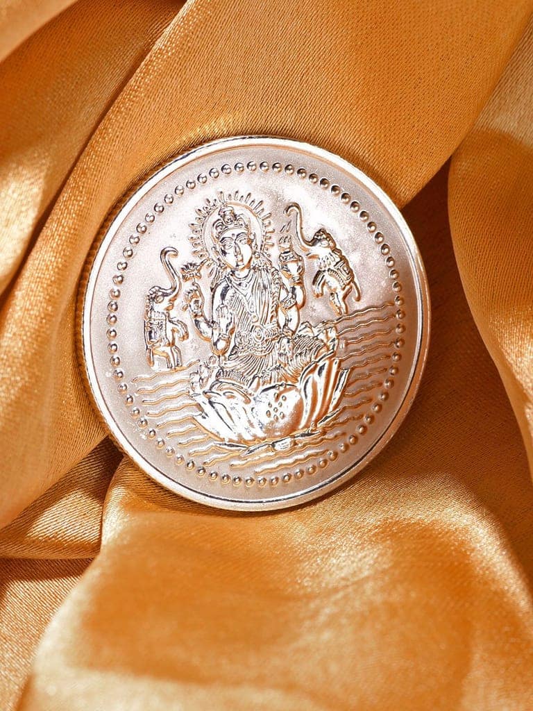 Set Of 2 Evil eye nd Ganesha Rakhi with 10 gram Shri Laxmi round 999 Round Silver Coin view 9