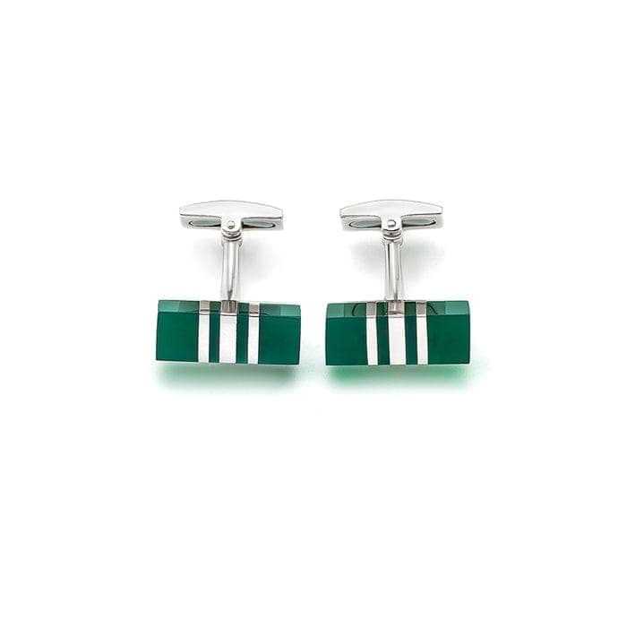 Silver Green Chrome Limited Edition Cufflinks