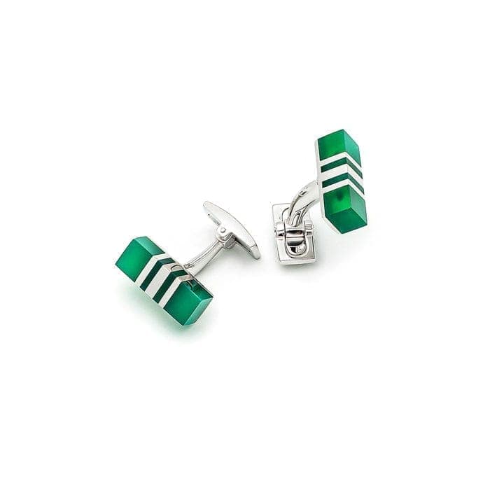 Silver Green Chrome Limited Edition Cufflinks view 5