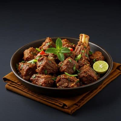 Pudina Mutton Dry