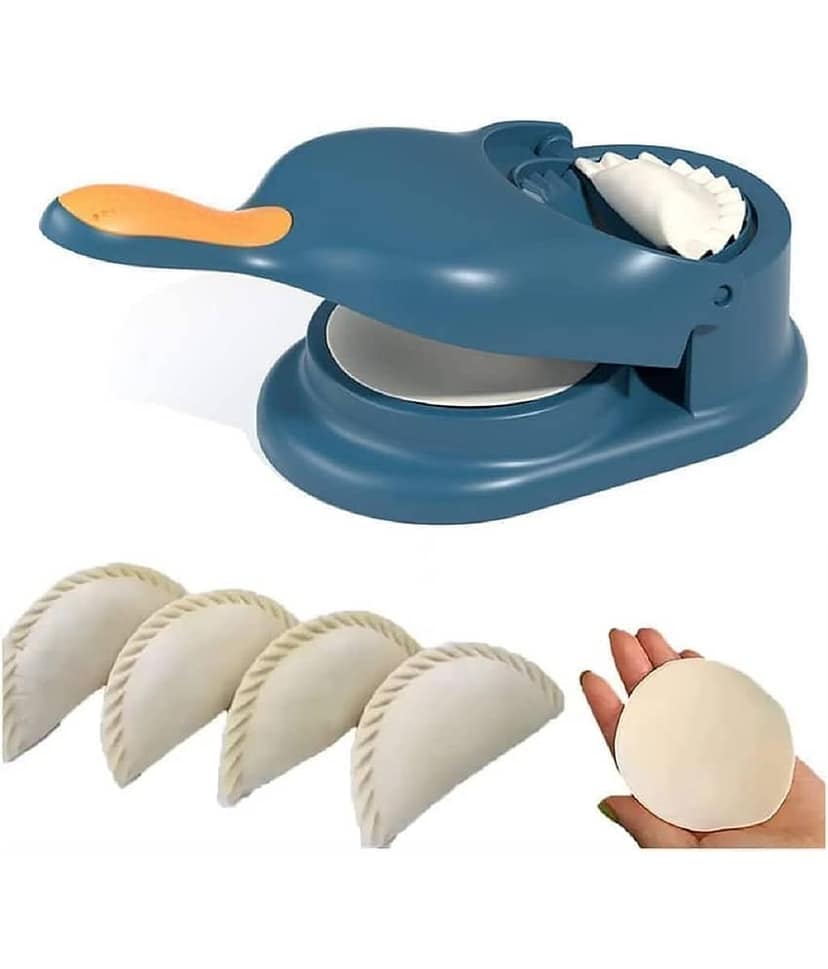 HINGOL2 in 1 Dumpling Maker Ghughra Momos Maker Machine, Skin Press Mould for Gujiya Ghughra Mould Machine, Kitchen Dumpling Making Tool with Dumpling Puri Maker view 2