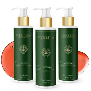 VEDICDERM Red Vine Deep Facial Cleanser 100ml | pH-Balanced Face Wash For Acne, Rosacea, Eczema, Aging & Sensitive Skin | Ceramides & Peptides For Barrier | Sulfate, Paraben & Alcohol-Free (Pack of 1)