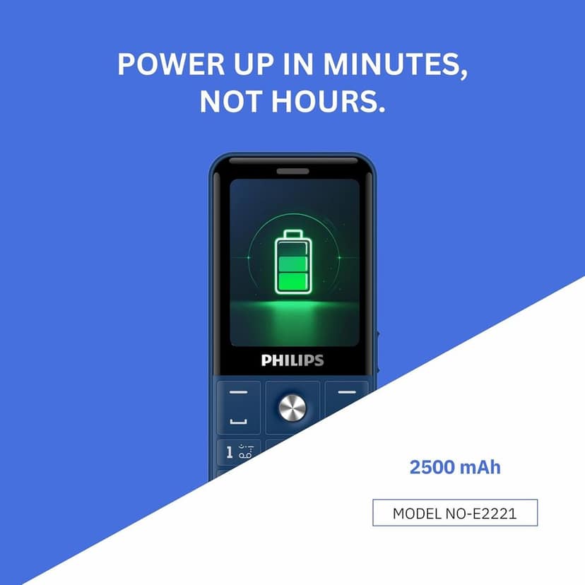 Philips Stylish Keypad Mobile -E2221 view 4