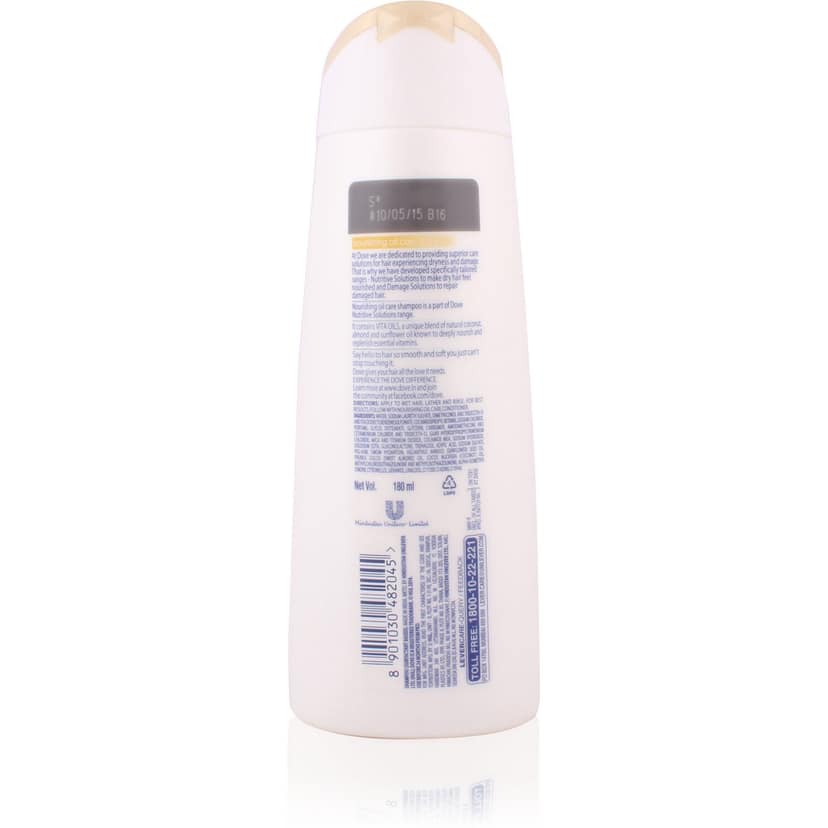 Dove Nutritive Solutions Nourishing Oil Care Shampoo - For Frizzy & Dry Hair, 180 Ml view 2