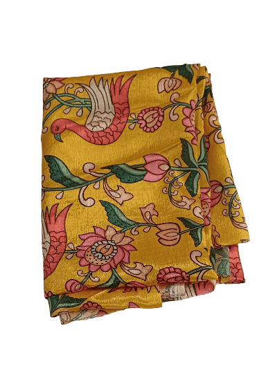 Purple & Yellow Ombre Saree with Embroidered Border view 2