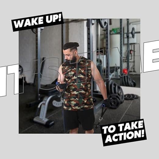 Men's Camouflage Print Sleeveless Hoodie view 7