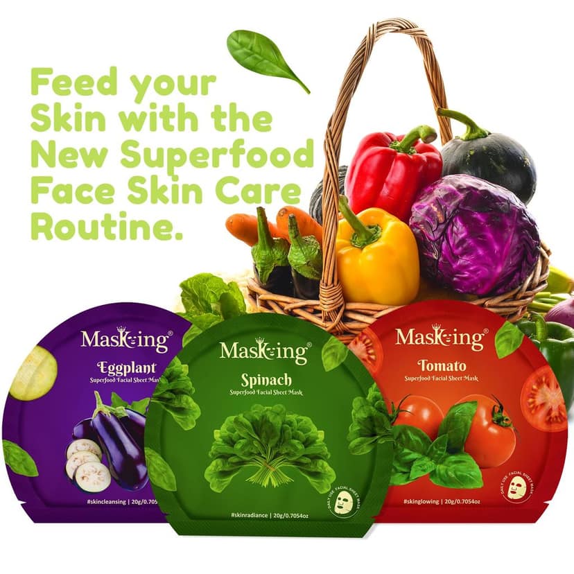 Superfood Tomato Facial Sheet Mask for Skin Brightening, Hydrating, Pack of 1 view 4