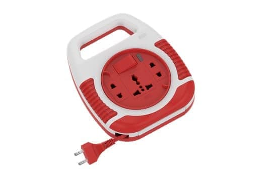 GM 3040 240V Square 2 Pin Flex Box 5 Metre with Handle, Indicator & International Socket (Red and White) view 6