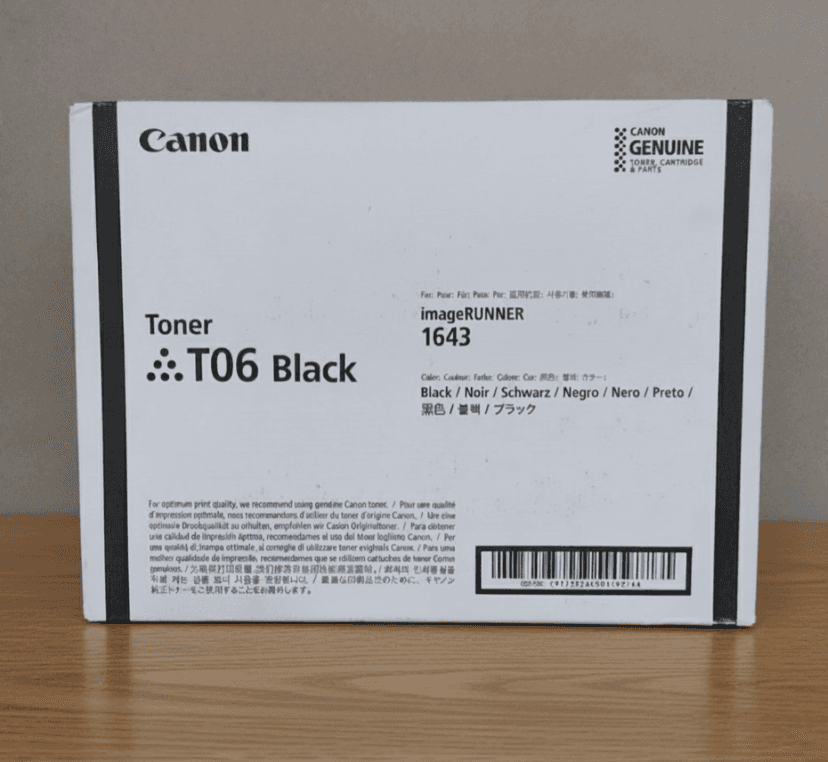 Canon T06 Black Original Toner Cartridge for imageRUNNER IR1643, IR1643i, IR1643iF, IR1643P