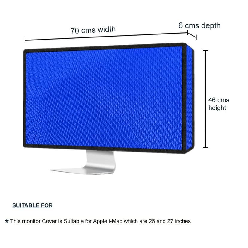 PalaP Super Premium Dust Proof Monitor Cover for DELL All in ONE Desktop 27 inches (Bright Blue) view 3