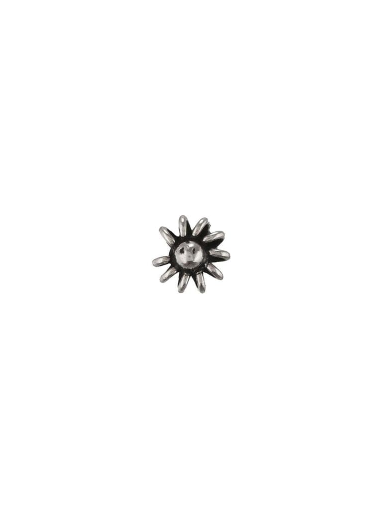 Combo of 2 Nose Pin 925 Sterling Silver Oxidised Rose & Flower Studds Nose Pin view 7