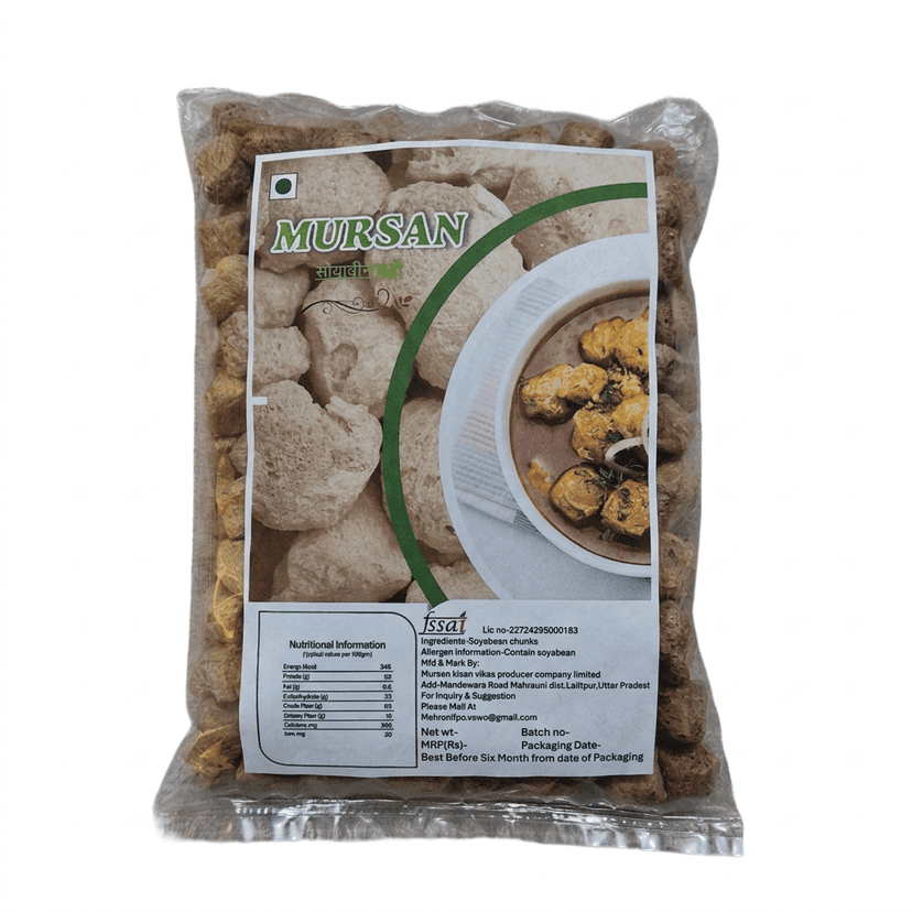 Mursan Soyabeen Wadi | Soyabeen Chunks | Soya Chunk| Rich in High Fiber and High Protein | 200 gram