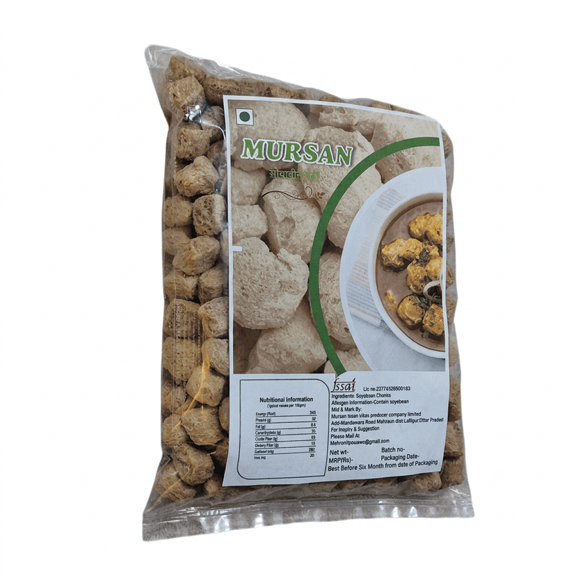 Mursan Soyabeen Wadi | Soyabeen Chunks | Soya Chunk| Rich in High Fiber and High Protein | 200 gram view 2