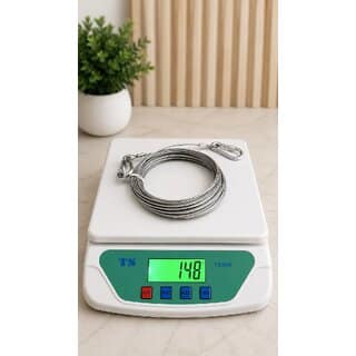 Silver Stainless Steel Dori 10 Metre Single Cable with 2 Locking Hooks for Household Use view 7