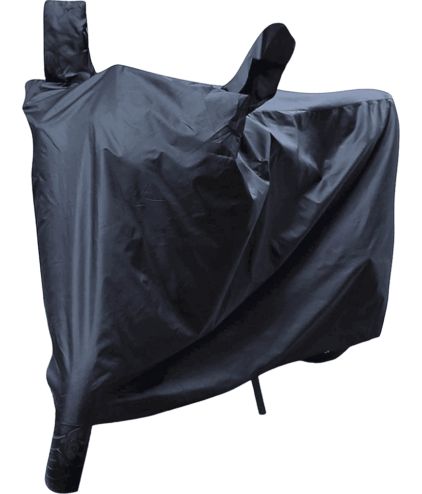 AutoRetail - Dust Proof Two Wheeler Polyster Cover With (Mirror Pocket) for Bajaj Spirit Black (pack of 1) view 2
