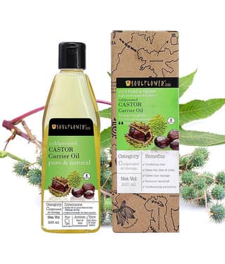Soulflower Castor Oil, 225ml for Hair, Skin & Eyebrows, 100% Natural, Coldpressed & Hexane Free
