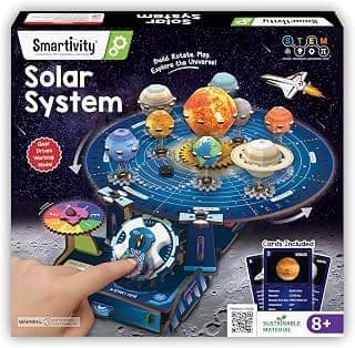 Smartivity DIY Solar System Kit - Gear-Driven Planet Model for Kids 8-14