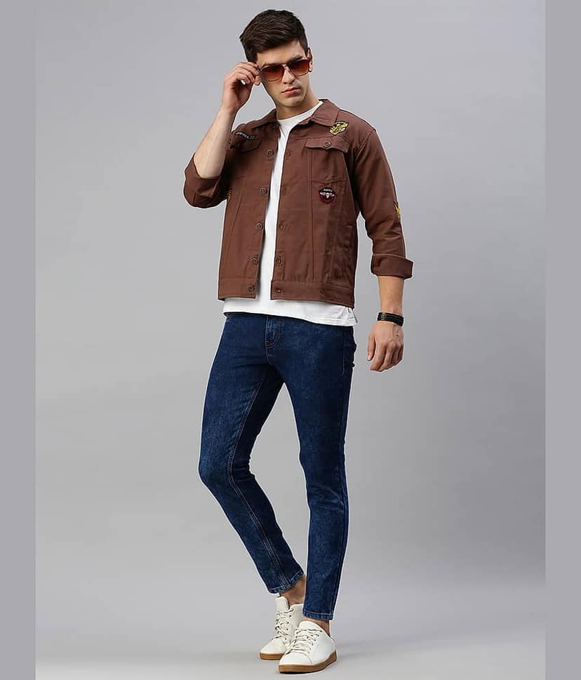 VOXATI Denim Men's Denim Jacket - Green ( Pack of 1 ) view 4