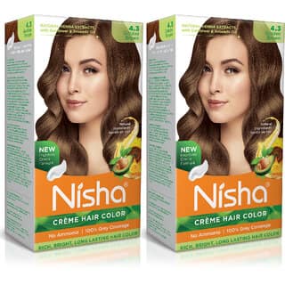 Nisha Creme Hair Colour 4.3 GOLDEN BROWN , GOLDEN BROWN 4.3