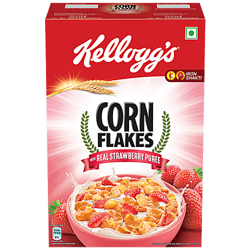 Kelloggs Corn Flakes With Real Strawberry Puree, 300 g