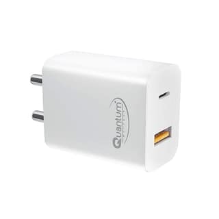 Quantum QHM3500 20W Fast Charger QC+PD Dual Output Mobile Charger