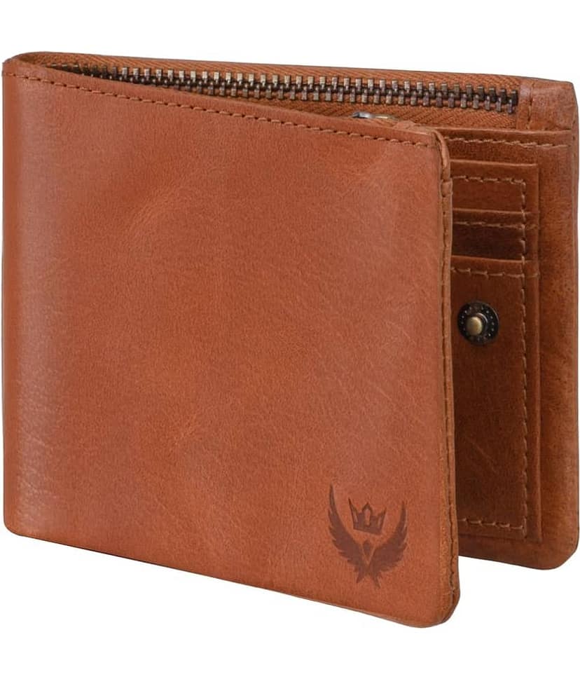 Lorenz Beige 100% Leather Men's RFID Wallet ( Pack of 1 )