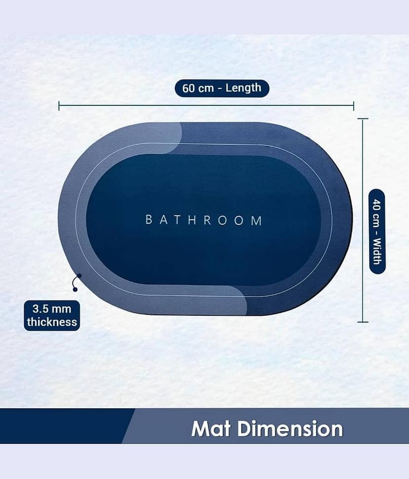 QitmirMKT Quick-Dry Anti-Slip Bathroom Mat - Anti-skid Others Door Mat ( 60 X 40 cm ) Set of 2 - Multi view 2