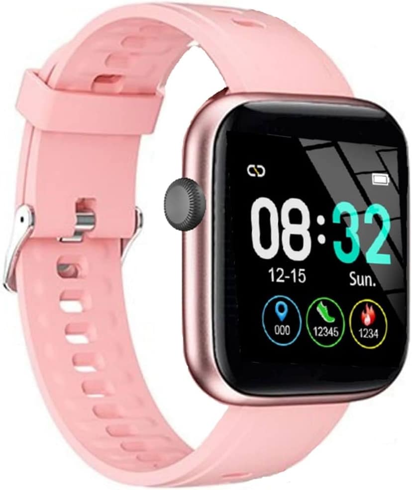 Pink Silicone Smartwatch for Women view 3