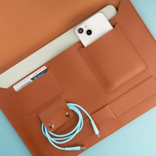 Sleek Station - Laptop/Mobile/Tab Leather Organizer 41cm x 29cm