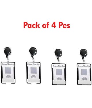 Dey's Plastic 4 ID Badge Holder ( pack of 4 )