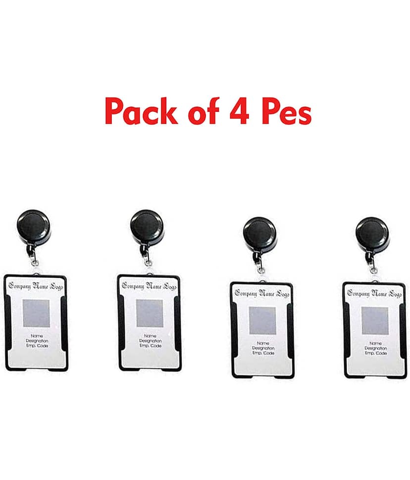 Dey's Plastic 4 ID Badge Holder ( pack of 4 )
