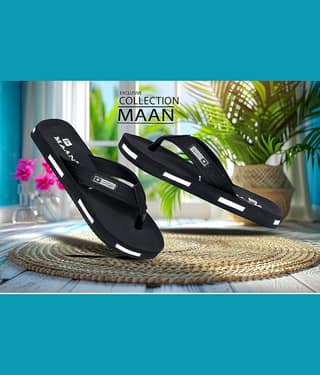 MAAN Black Men's Massage Flip Flop