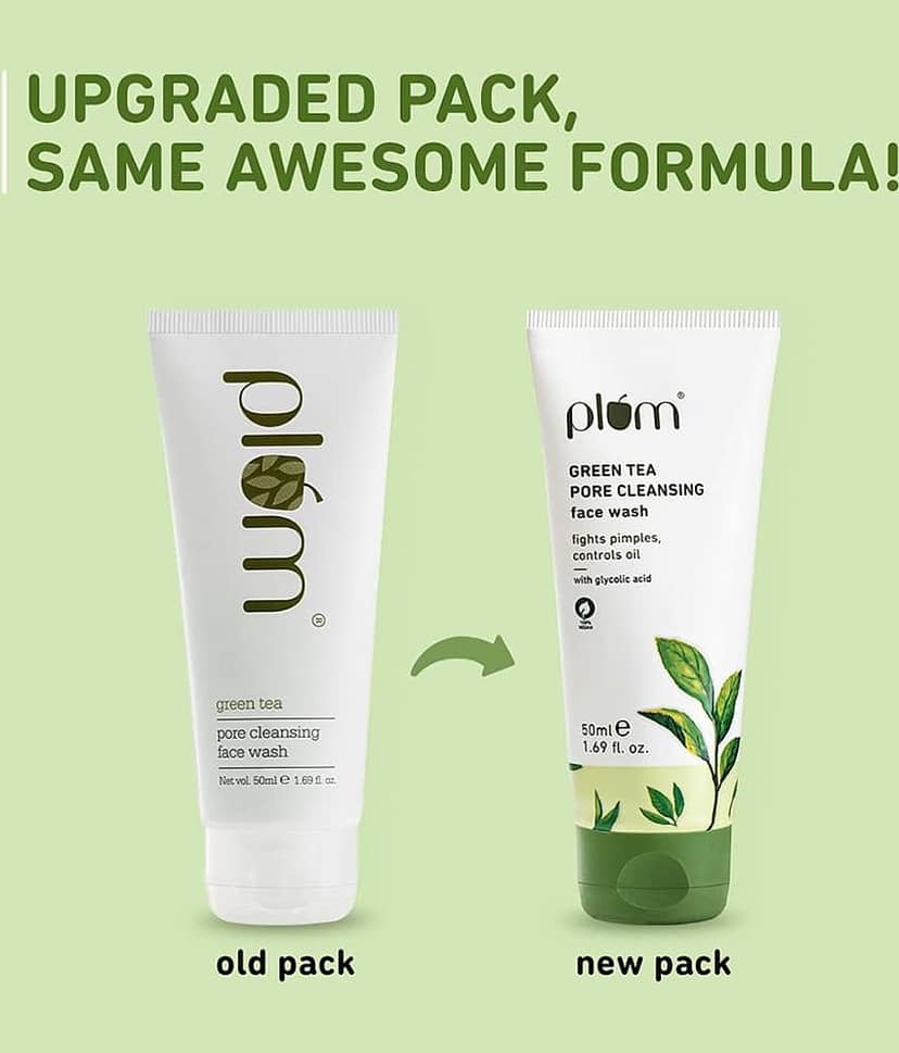 Plum Green Tea Pore Cleanser For Oily, Acne-Prone Skin | Fights Pimples | Non-Drying Face Wash (50 ml) view 2
