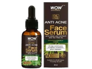 WOW Skin Science Anti Acne Face Serum, Neem, Tea Tree - 30 ml